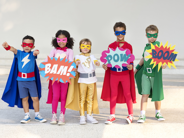 Superhero Cheerful Kids